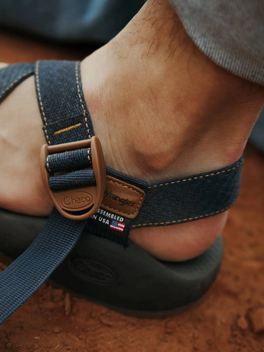 Chaco x Wrangler Men's Z1 Classic Sandal in 47 Dark Wash