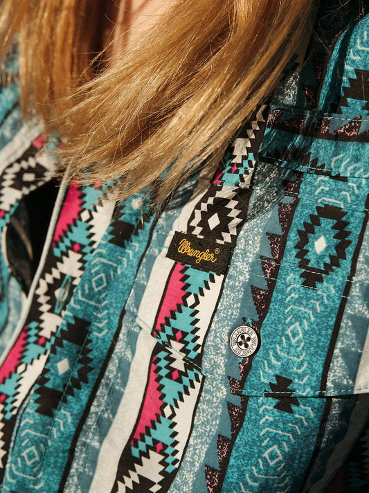 Chaco x Wrangler Checotah Outdoor Performance Shirt in Checotah Bluebird