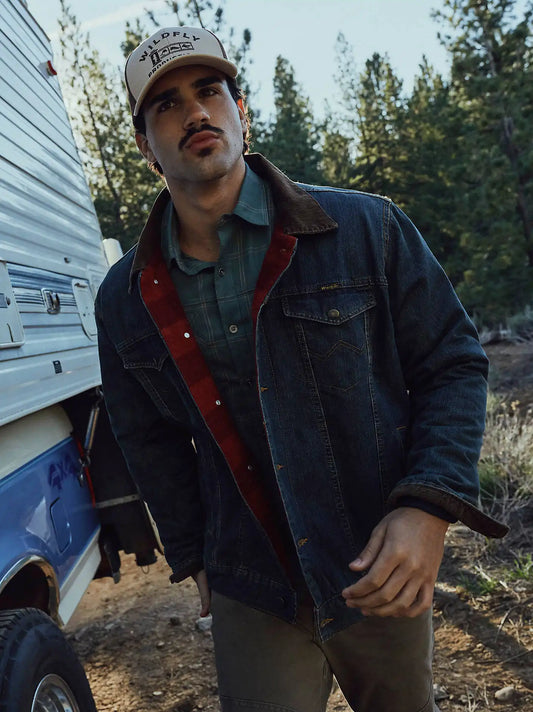 Wrangler® Blanket Lined Denim Jacket in Rustic