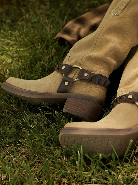 Women's Blythe Square-Toe Harness Casual Boot in Tobacco