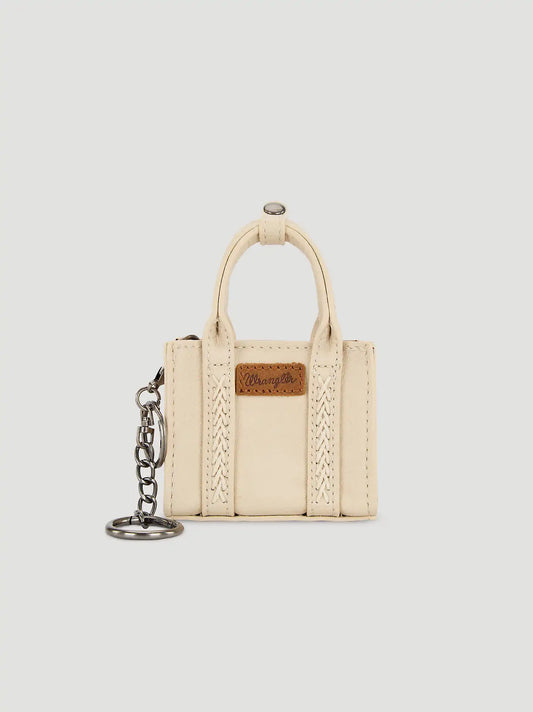 Mini Tote Key Chain:Tan:One Size