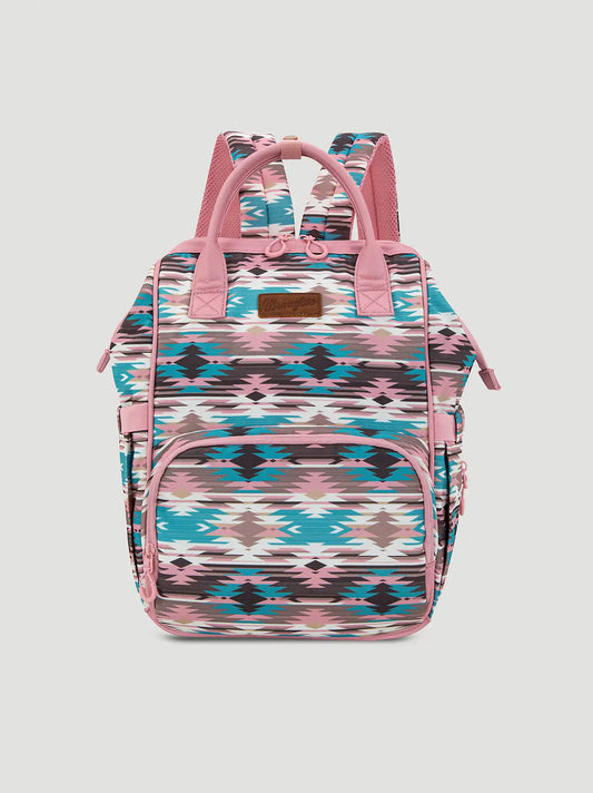 Southwest Print Backpack:Pink:One Size