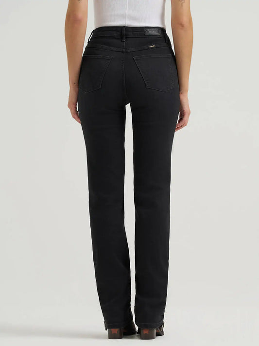 Women's Wrangler® High Rise True Straight Leg Jean in Midnight Black