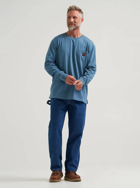 Wrangler RIGGS Workwear® Relaxed Crew T-Shirt in Blue Fin