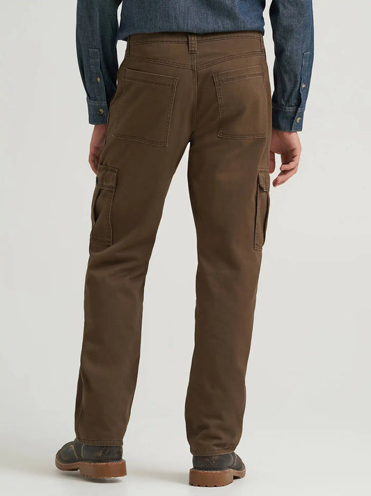 Men's Fleece Lined Cargo Pant in Slate Black