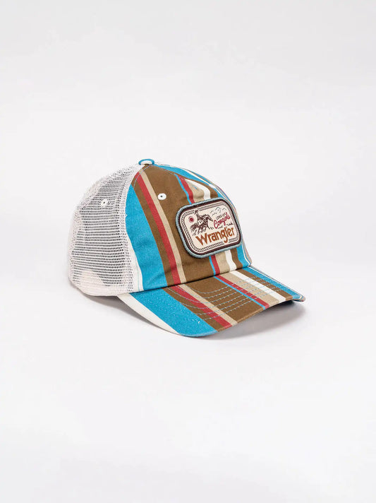 Washed Stripe Trucker Hat:Cappuccino:One Size