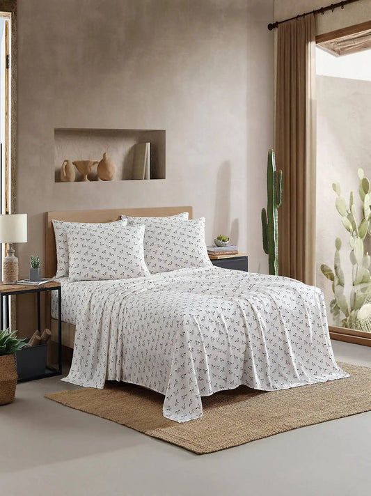 Wrangler Patterned King Sheet Set:Horse/ Beige:King