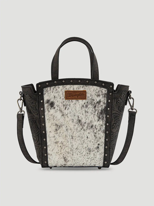 Cow Print Bucket Bag:Black:One Size