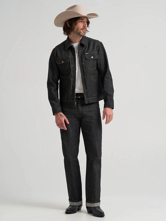 Wrangler® Cowboy Cut® Raw Selvedge Blue Bell Jean in Black Raw