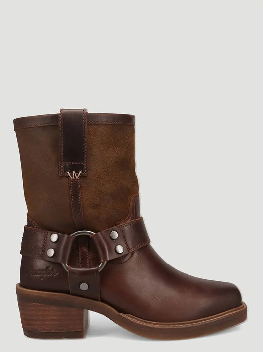 Women's Bessie Square-Toe Harness Casual Boot in Chestnut