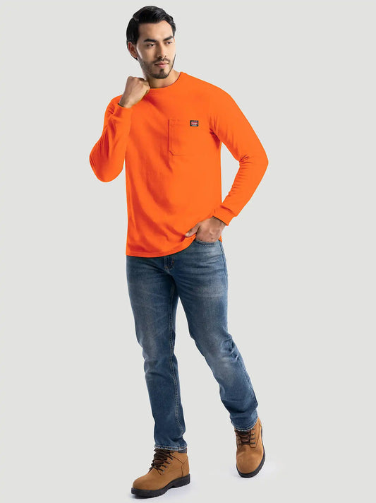 Men's Heavyweight Workwear T-Shirt in Orange