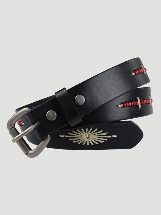 Women's Southwestern Beaded Belt in Black/Red