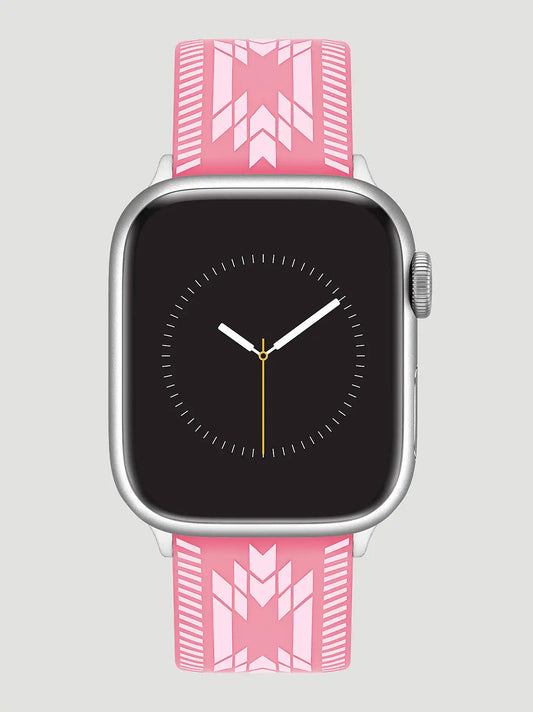 Silicone Southwestern Universal Watchband:Hot Pink:One Size
