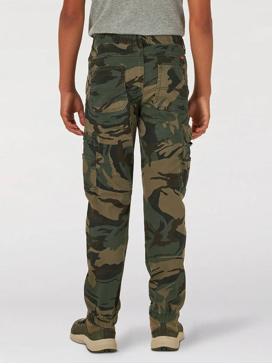 Boy's Wrangler® Free To Stretch Gamer Cargo Pant (4-7) in Camo