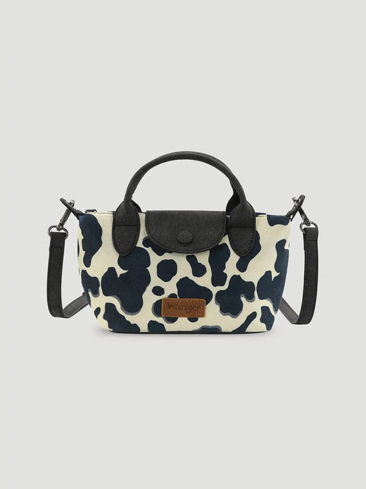 Cow Print Mini Cross Body:Black:One Size