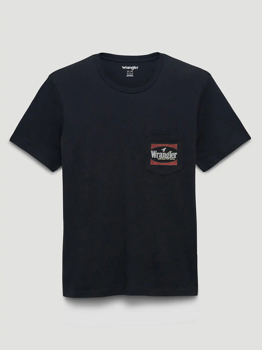 Western Wear Back Graphic T-Shirt in Jet Black