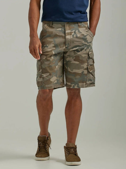 Wrangler® Men's Five Star Premium Stacked Cargo Short in Shadow Brown Camo