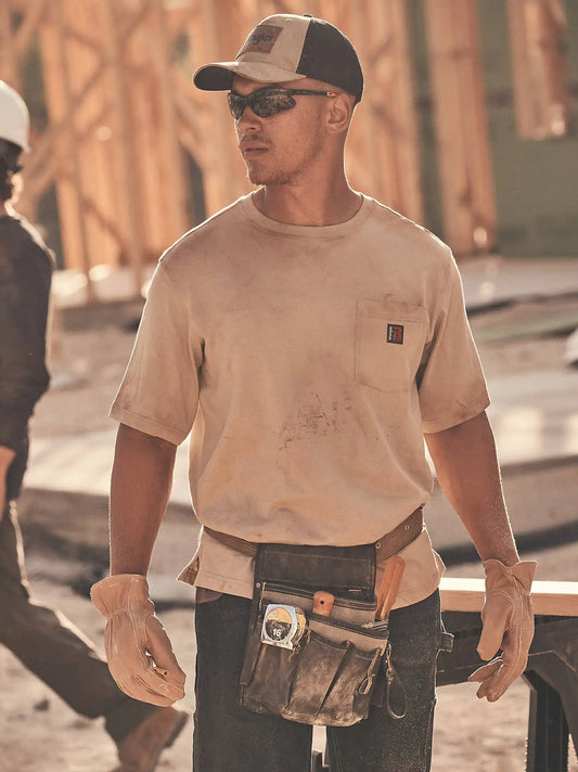 Wrangler RIGGS Workwear® Short Sleeve Relaxed Crew T-Shirt in Khaki