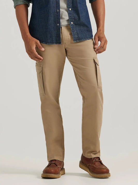 Wrangler® Men's Comfort Flex Waist Cargo Pant in Grain