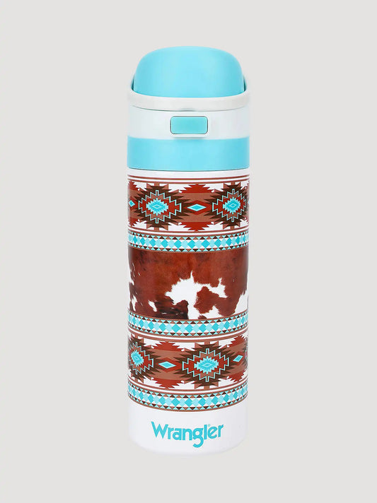24 oz Water Bottles:Turq/Cow:One Size