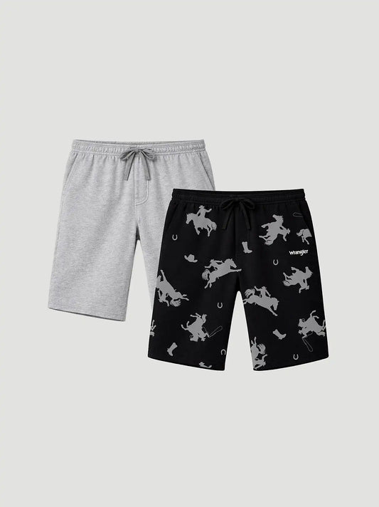 Men's Sleep Shorts (2-Pack) in Black/Grey