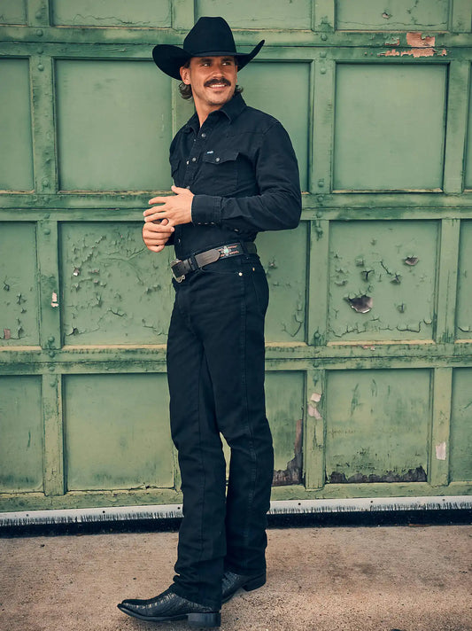 Wrangler® Cowboy Cut® Slim Fit Jean in Shadow Black