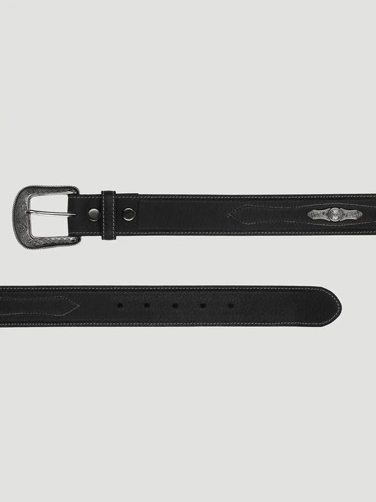 Men's Cowboy Concho Belt in Black