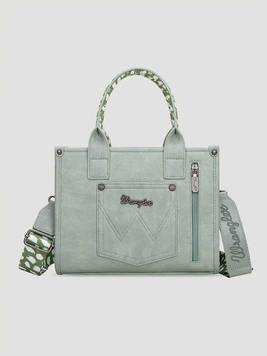 Fawn Print Trim Tote Bag:Mint:One Size