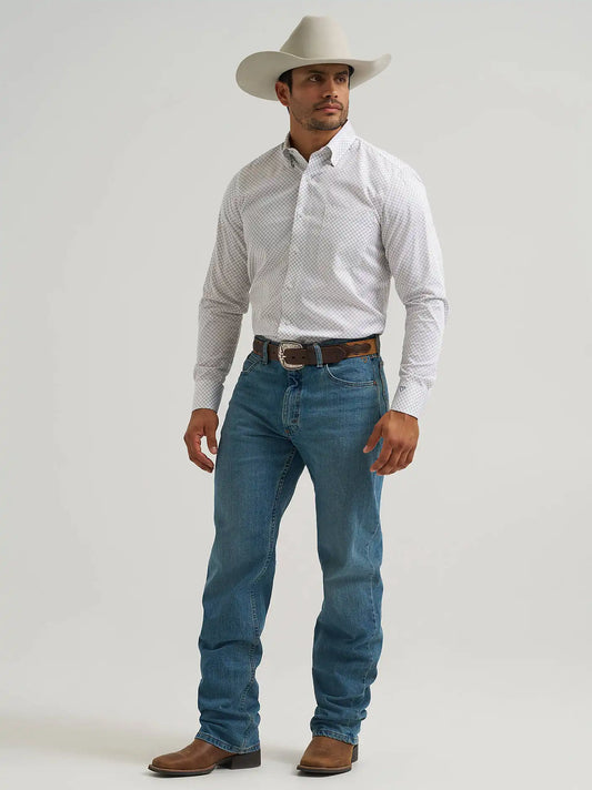 Men's Cody Johnson One Pocket Button Down Shirt in Barbed Wire