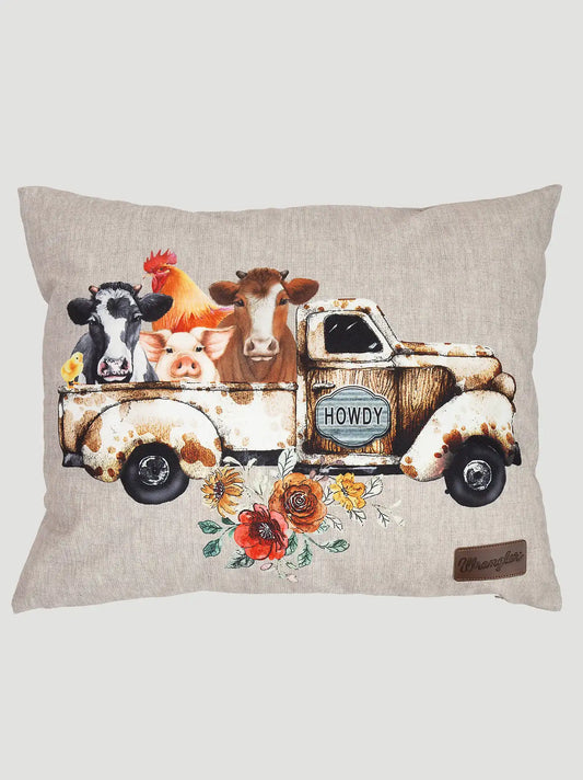 Wrangler Vintage Truck Outdoor Throw Pillow:Truck:One Size