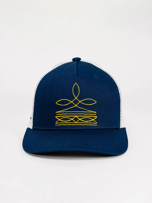 Womens Boot Stitch Trucker Hat:Cream:One Size
