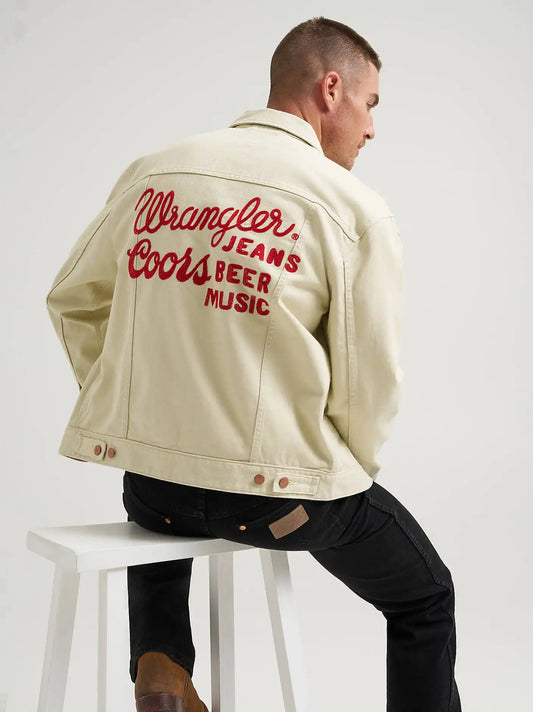 Wrangler x Coors Embroidery Jacket in Ecru