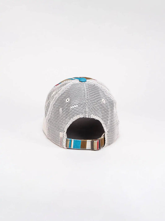 Washed Stripe Trucker Hat:Cappuccino:One Size