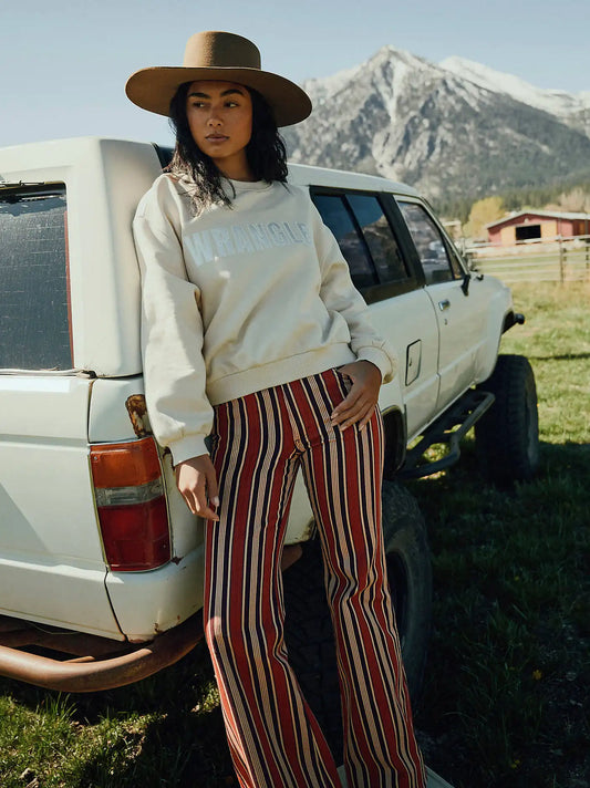 Women's Print 70's Flare Jean in Desert Disco