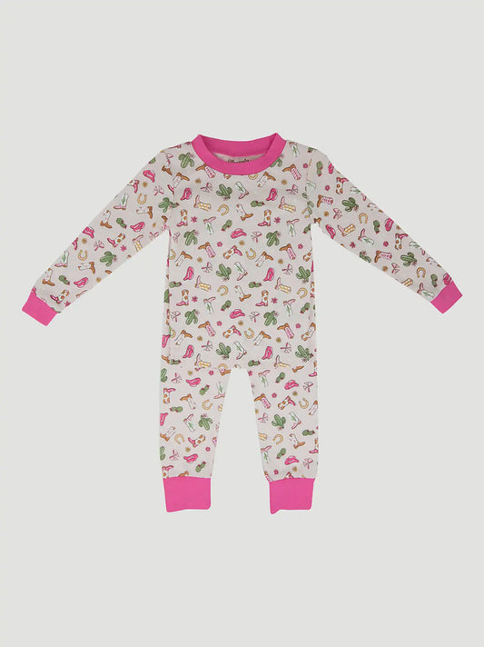 Wrangler Girls Pajama Set:Cowgirl Pink:6X