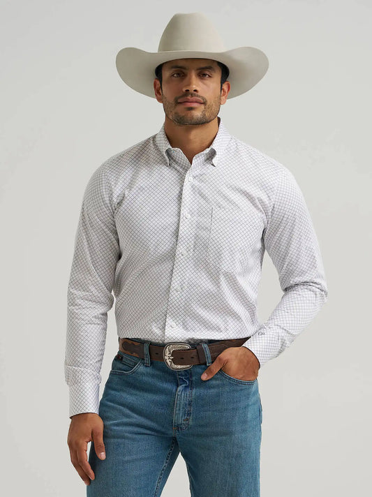 Men's Cody Johnson One Pocket Button Down Shirt in Barbed Wire