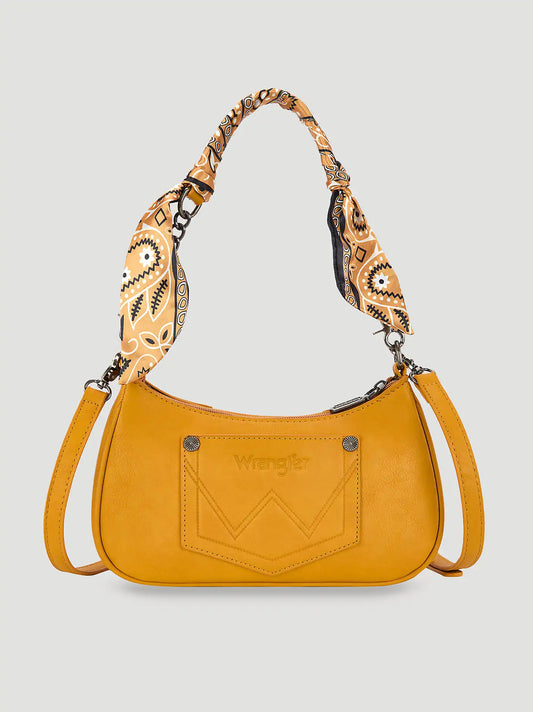 Bandana Print Shoulder Bag:Yellow:One Size: