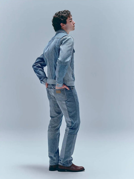 Wrangler x Beyond Retro Regular Straight Jean in Light Wash Denim