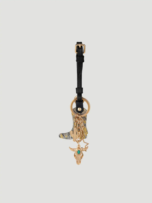 Western Spirit Bag Charm:Black:One Size: