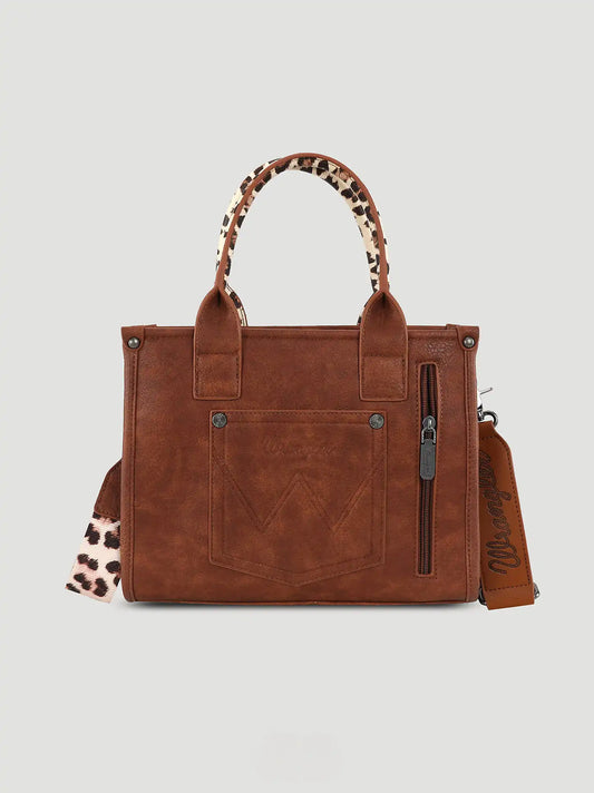 Leopard Print Small Tote:Leopard Brown:One Size: