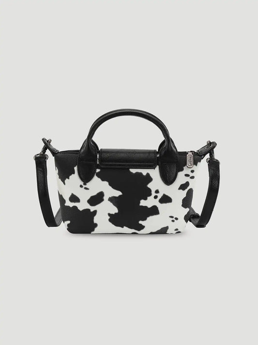 Cow Print Mini Cross Body:Black:One Size