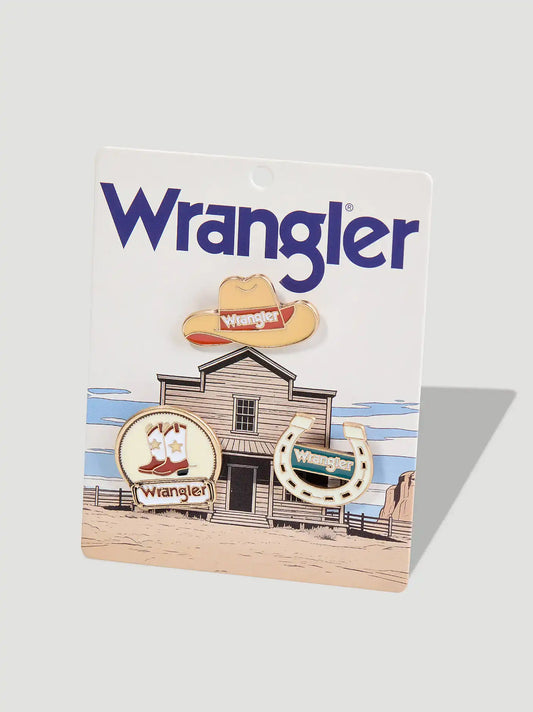 Western Wrangler Enamel Pin Set 3 Pack:Multi:One Size: