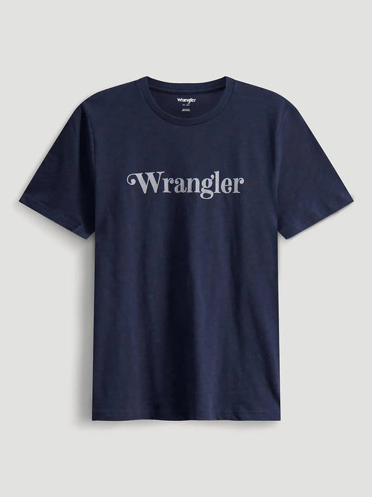 Curly Logo Reg Fit Graphic Tee in Ombre Blue