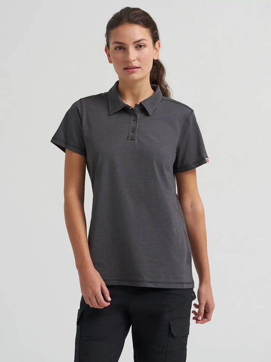 Women's Wrangler® RIGGS Workwear® Performance Knit Polo in Asphalt Heather
