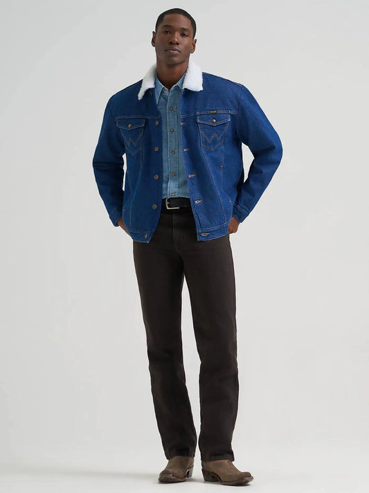 Wrangler® Western Sherpa Lined Denim Jacket in Denim