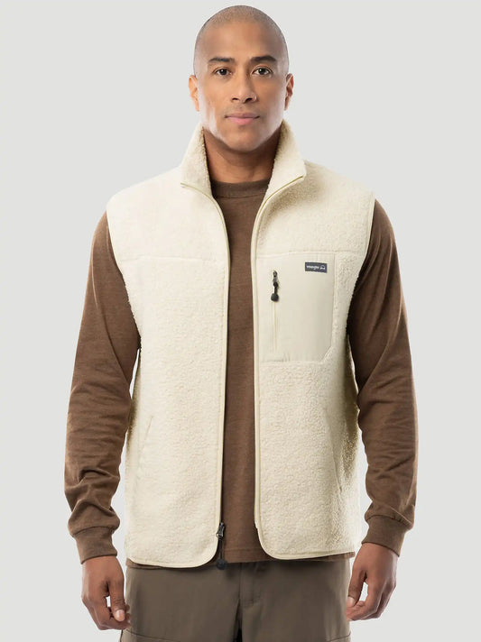 Men's Wrangler ATG™ Sherpa Utility Hiking Vest in Bone White