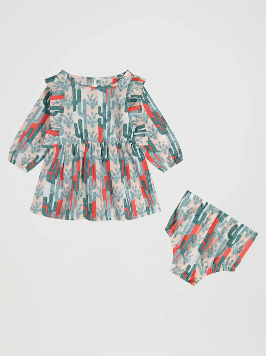Little Girl's Ruffle Yoke Dress in Pink