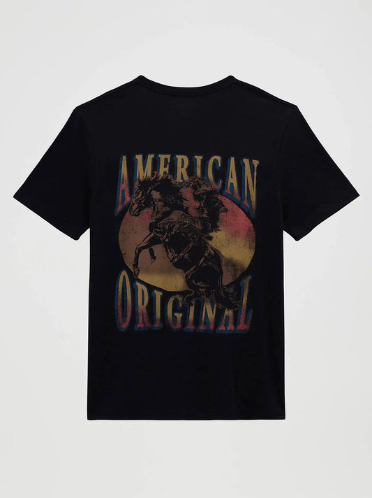 Sunset Bronco Graphic T-Shirt in Jet Black