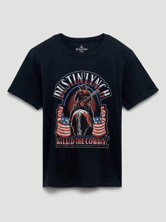 Dustin Lynch Cowboy Graphic T-Shirt in Washed Black