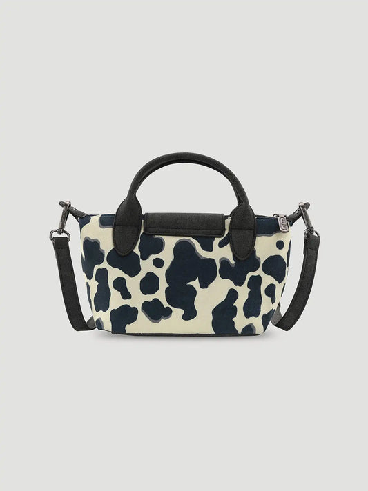 Cow Print Mini Cross Body:Black:One Size